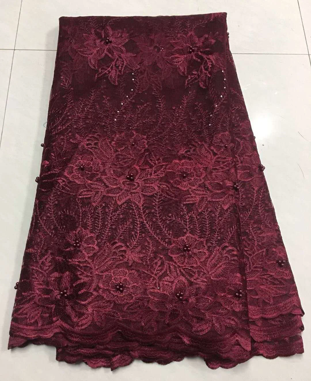 Кружевная ткань в нигерийском стиле 2019 Африканский шнур шнурки ткани Высокое