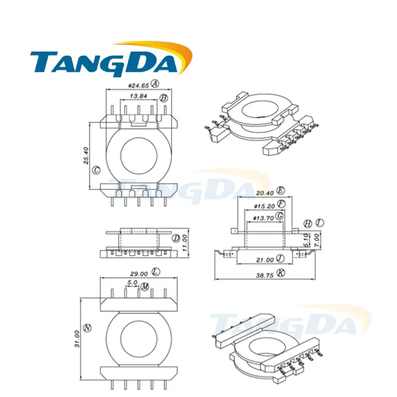 Tangda EQ EQ30 Type 5 + pin 10P магнитный сердечник скелет ферритовый силовой трансформатор