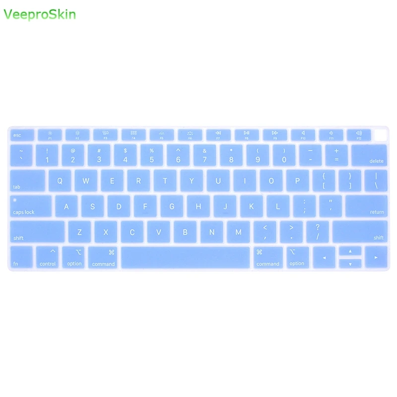 Кремовый силиконовый чехол с английской клавиатурой для MacBook Air 13 клавиатуры 2018