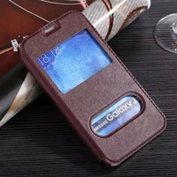 high quality hot flip ultrathin view window leather case for samsung galaxy j3 j5 2016 case luxury phone cover