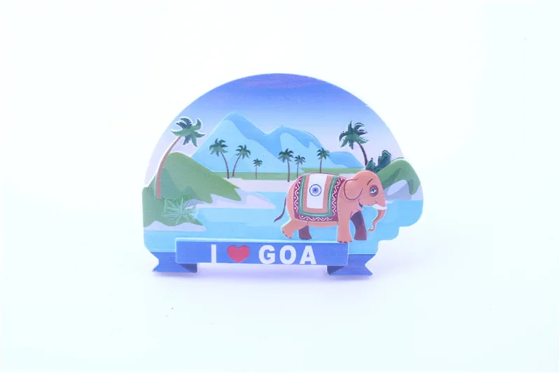 Новинка 2019 сувенир в виде слона из Индии модный полимерный 3d магнит на