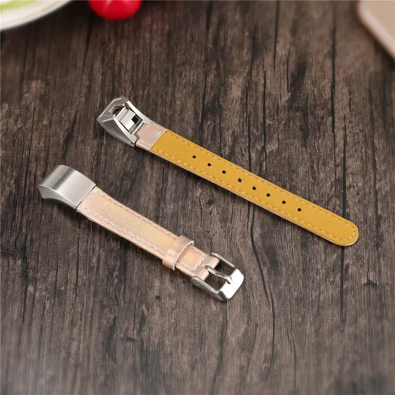 Rose Gold Ремешок из натуральной кожи для Fitbit часы Alta ремешок мужской женский браслет красочные часы заменить Мужские t ремень - Цвет ремешка: Rose Gold