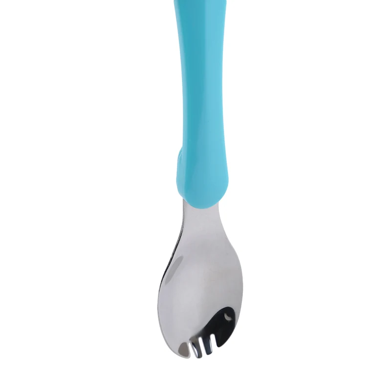 

Baby Candy Color Tableware Folding Spoon Stainless Steel Infant Eating Spoon Hot Tableware Soft Handle Children's Tableware