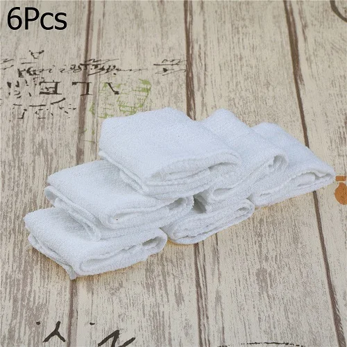 6Pcs 2/6/10 шт. 25x25 см, белый цвет ватные диски квадратные микрофибра ткань автомобиля Полотенца дома Кухня мыть House салфетка предметы домашнего обихода - Цвет: 6Pcs