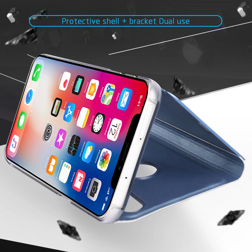 Роскошный прозрачный зеркальный чехол для смартфона iphone XR XS Max X 8 7 6 6s Plus чехлы с