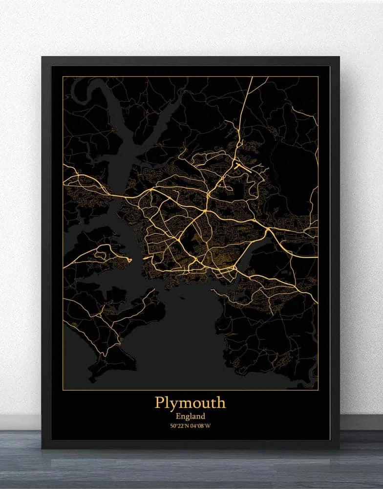 

Plymouth Reading Sheffield Southampton Swindon York England Map Poster