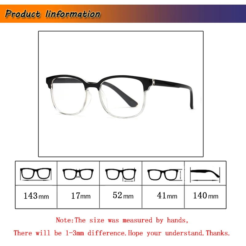 Черные очки для чтения LVCKSK +1.5 2.0 +3.5 +4