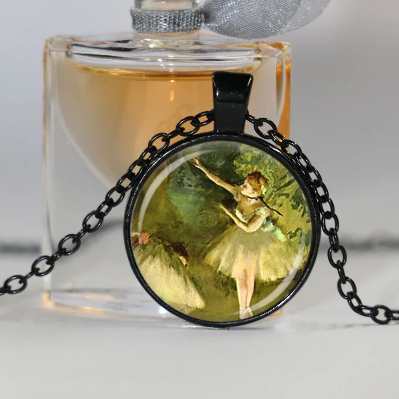 Новый Кулон Балерина ожерелье балетки для танцев ювелирные изделия зеленого