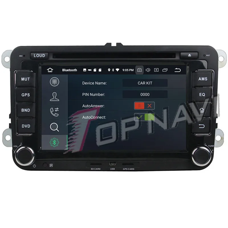 Topnavi Android 9 0 автомобильный DVD головное устройство плеер для VW PASSAT Golf TOUAREG Santana