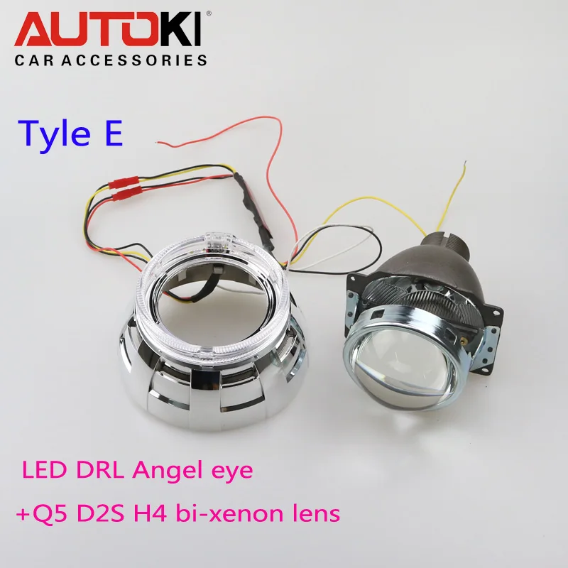 Авто фары для укладки Q5 3 0 дюймов HID Биксеноновая фара Объектив проектора + Led