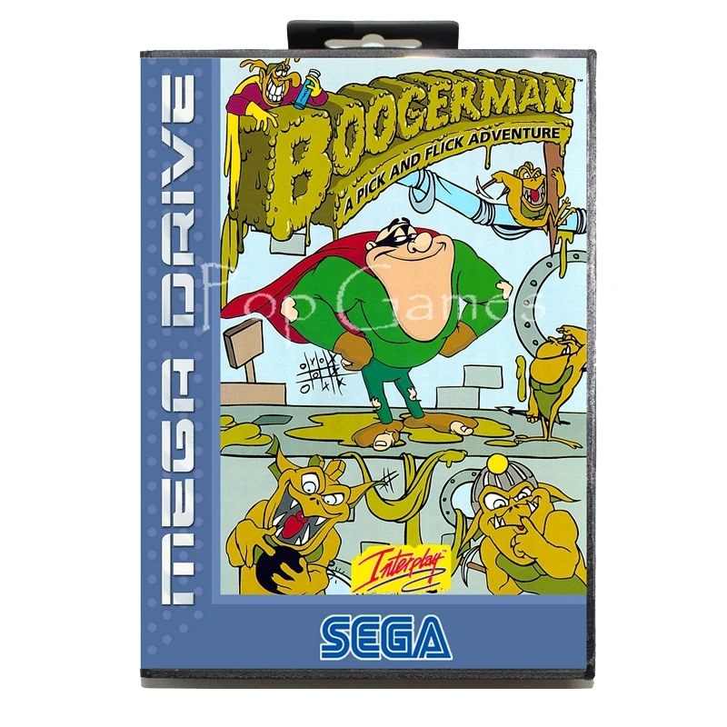 Boogerman с коробка коробкой для 16 бит Sega MD карточная игра Mega Drive Genesis игровая консоль |