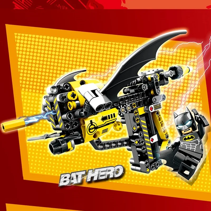 Супер герой Все кубики «Бэтмен» Бэтмобиль tumbler Batwing строительные блоки супер герой s игрушки для детей - Цвет: Without original box