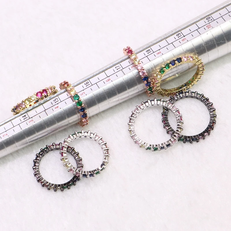 6 шт Высокое качество Циркон Кристалл кольца ювелирные изделия подарок для леди