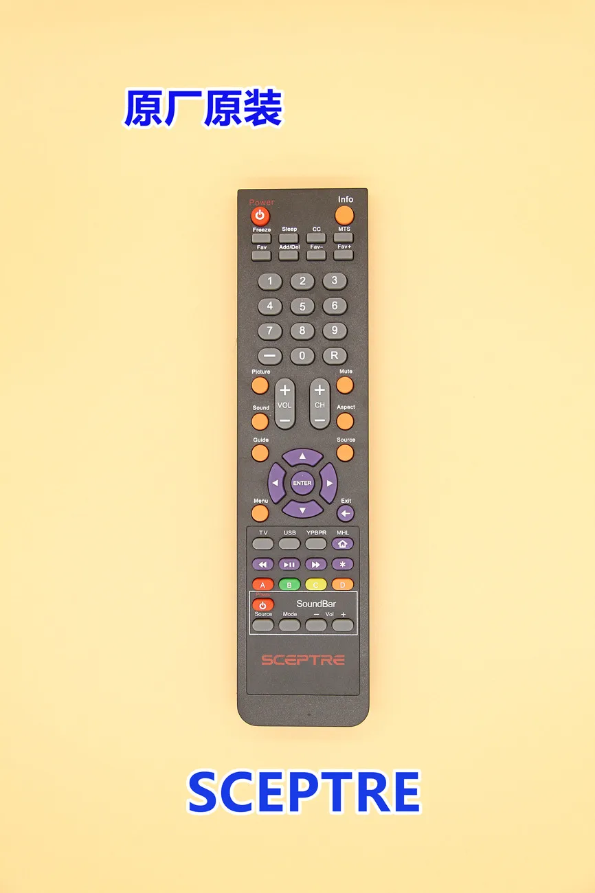 

The original factory is the SCEPTRE remote English LCD TV remote control.
