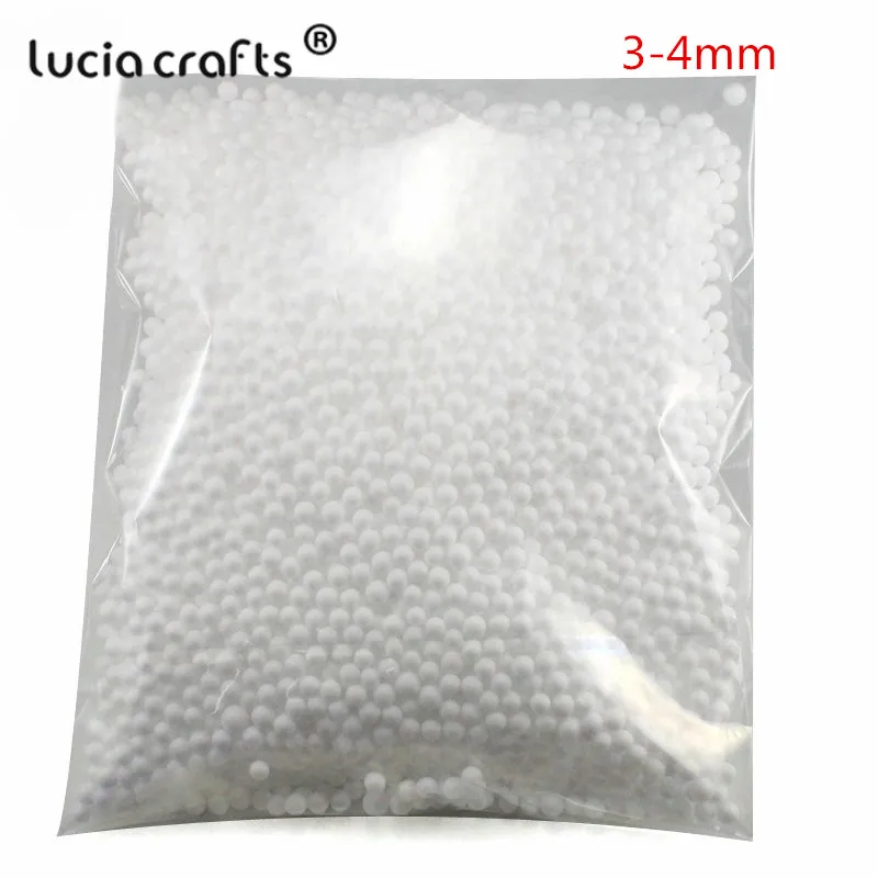 3 to 4mm Lucia crafts 5 г/лот 3-4 мм/5-10 мм натуральный белый пенопластовый круглый пенопластовый шар вечерние свадебные принадлежности материалы для рукоделия M0102 - Цвет: 3 to 4mm