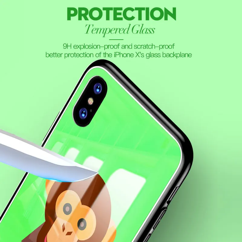 Чехол TOTU из закаленного стекла для iPhone X 10 роскошный крутой чехол телефона