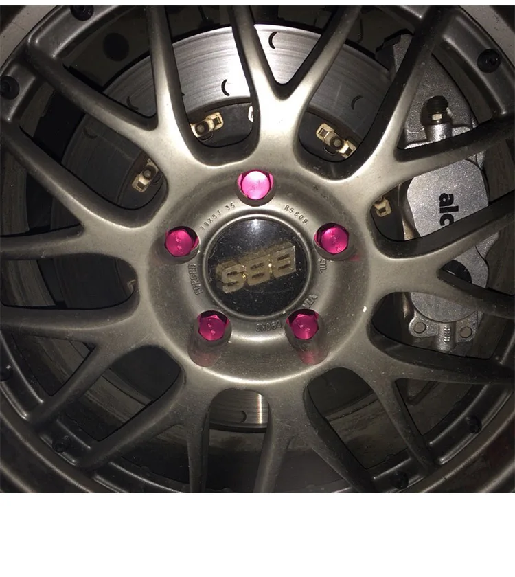 

RAYS Auto 35MM Length Wheel Lug Nuts Lock Red M12xP1.5/P1.25 20pcs With One Lock For HONDA TOYOTA LEXUS MITSUBISHI