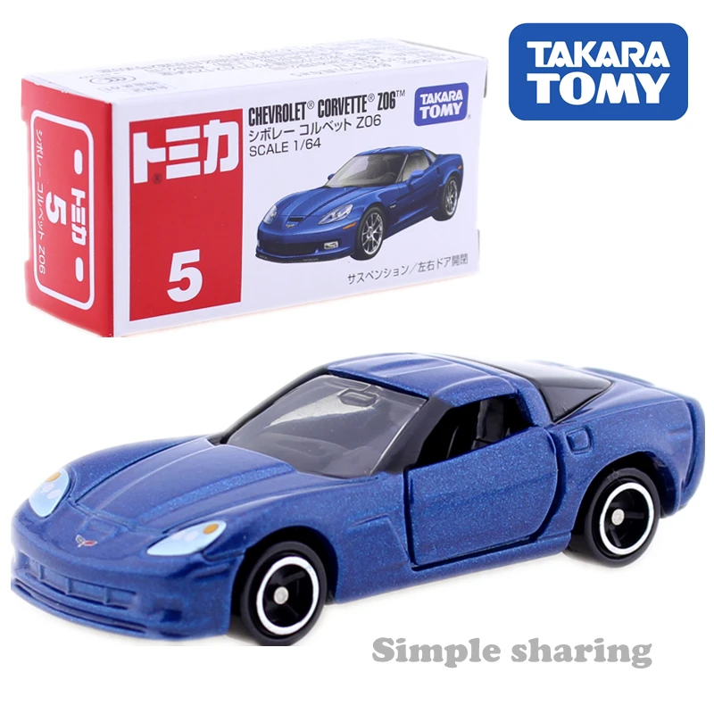Takara Tomy Tomica No.5 Chevrolet Corvette Z06 автомобильные игрушечные весы 1:64 миниатюрный набор для