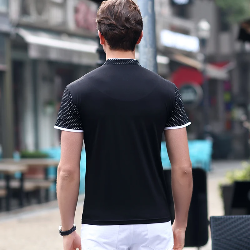 Летняя Новинка 2017 г. Для мужчин Мужские Поло рубашка хлопок короткий рукав в