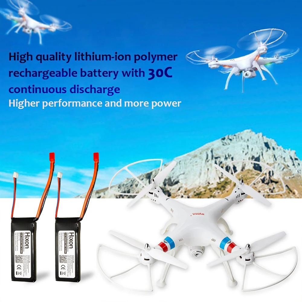 2 шт. аккумуляторная батарея Hixon 2200 мАч 7 4 В 25C Lipo хорошо подходит для дрона SYMA X8C