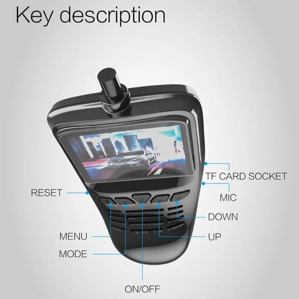 Маленький автомобильный видеорегистратор камера с Wifi Full HD 1080p широкоугольный