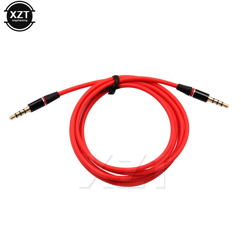 

2 pcs 3.5mm Jack Aux Audio Cable 4-Pole Male to Male Audio Cable For iPhone Car MP3 MP4 Headphone Speaker Gold Plated Plug