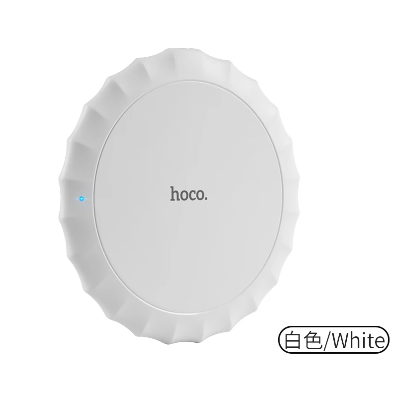 Беспроводное зарядное устройство HOCO Qi Беспроводной Зарядное устройство для iPhone X/XS Max XR 8 плюс настольное заряд Беспроводной зарядного устройства для samsung S8 S9/S9+ Note 9 - Тип штекера: White