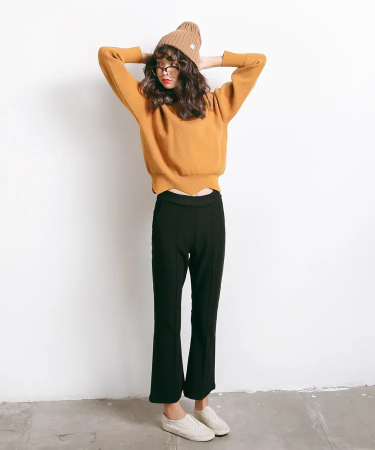 Young Girls Sweet Autumn Sweaters Casual O Neck Long Sleeve Love Heart Embriodery Wave Hem Pullovers Female Cute Loose Jumpers | Женская