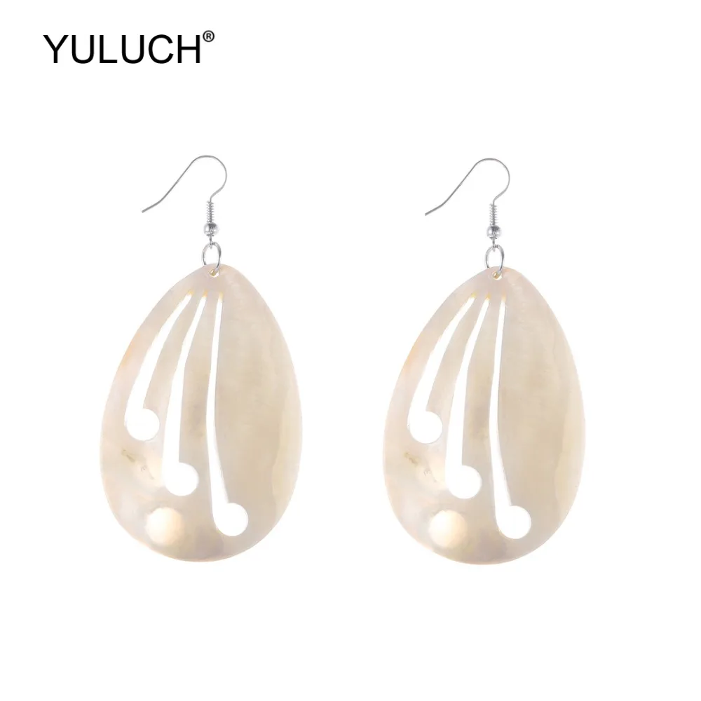 YULUCH 2019 модные серьги в форме капли воды Модные Бежевые подвесные большие
