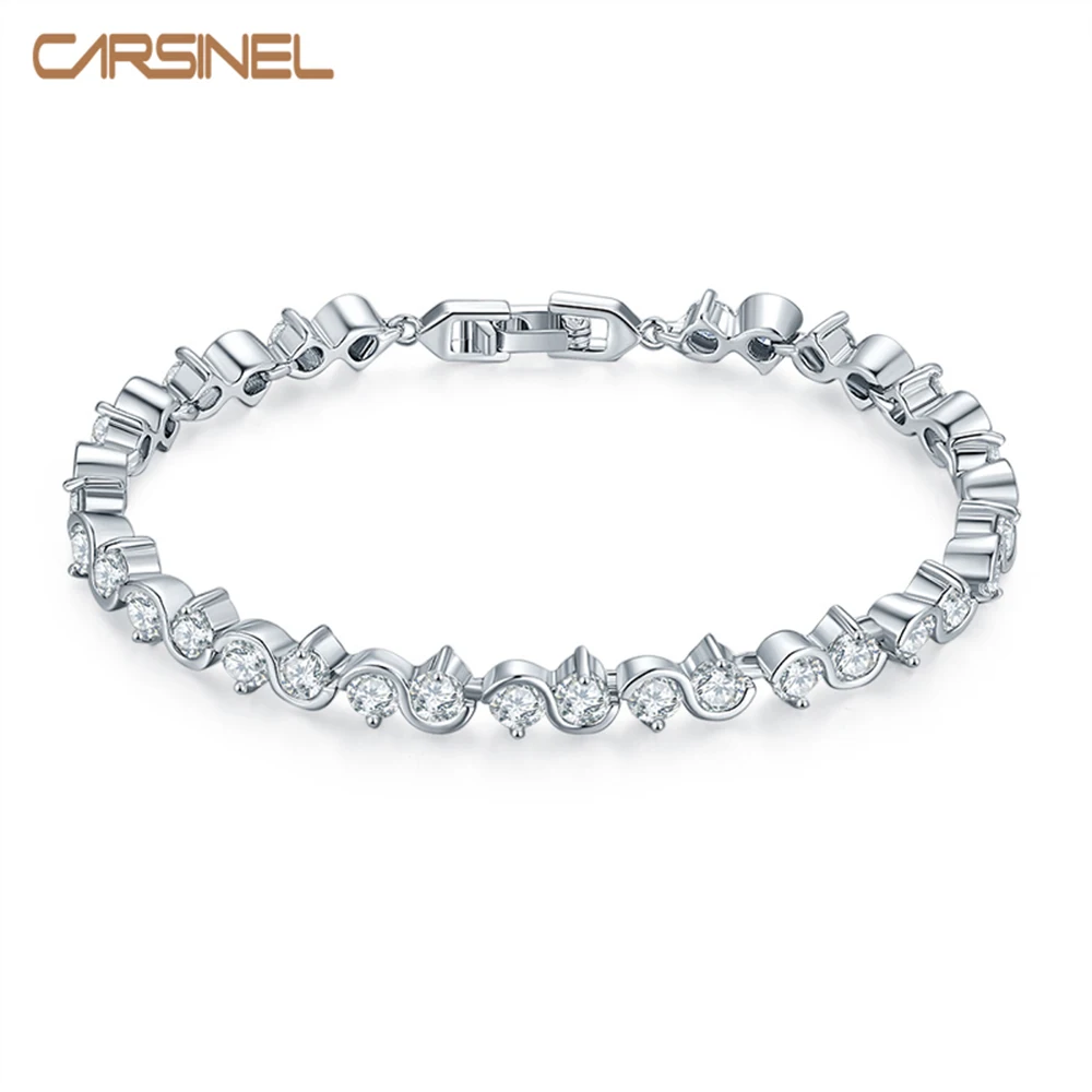 Браслет из циркония CASINEL 2017 для женщин, круглый классический свадебный украшение, подарок женщине на день рождения BR0176.