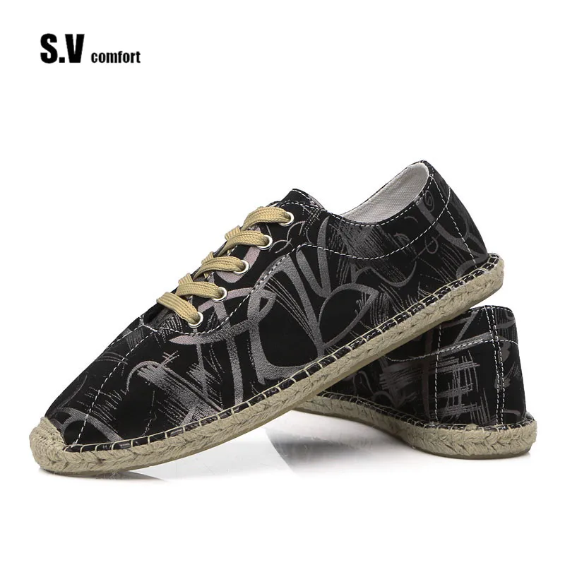 SV Марка Лето Весна Холст Espadrille Повседневная Обувь Белье Соломы Кос Бездельничали