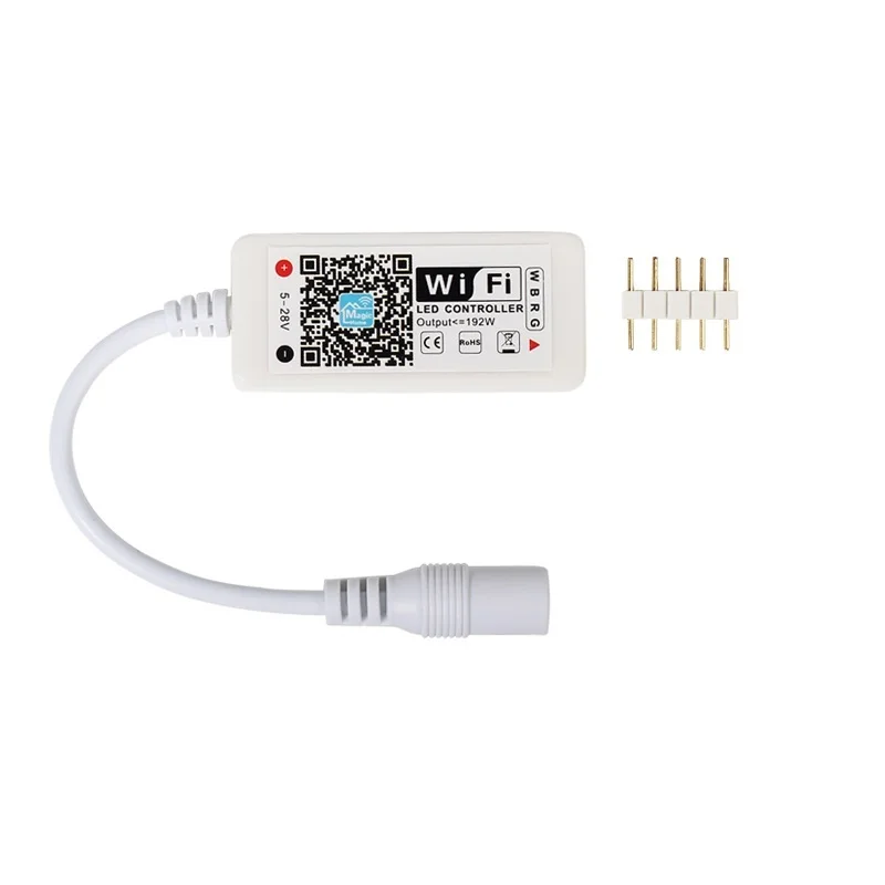 Миниатюрный контроллер RGB / RGBW с Wi Fi 5 В 12 24 постоянного тока iOS Android APP ИК пульт