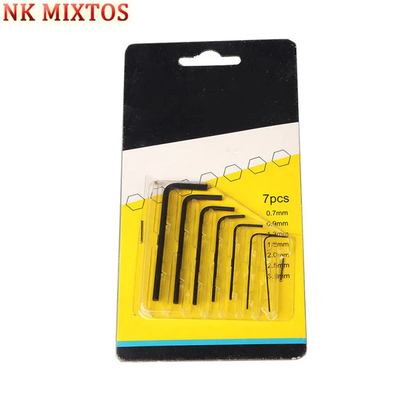 NK MIXTOS 7 шт./компл. 0 мм 3 мини микро шестигранный ключ шестигранник набор длинные