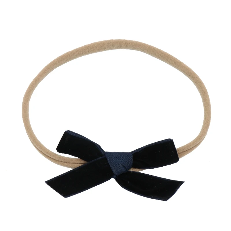 

5pcs Velvet Headbands Cute Baby Bows Nylon Headband Girls Velvet Headbands For Women Soft Elastic Headband Kids Hair Accessories
