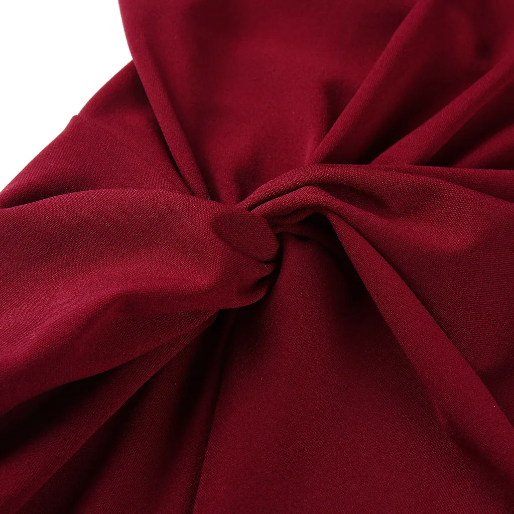 Женские платья на одно плечо официальное однотонное платье с рюшами и разрезом