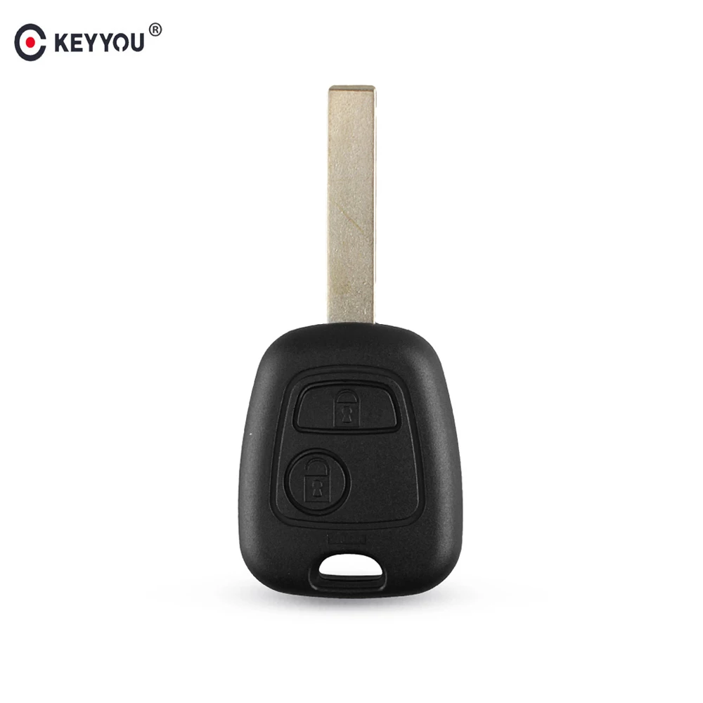 KEYYOU 2 кнопочный ключ автомобиля чехол Брелок дистанционного управления для Citroen, C1 C2 C3 C4 XSARA Picasso для peugeot 307 107 207 407