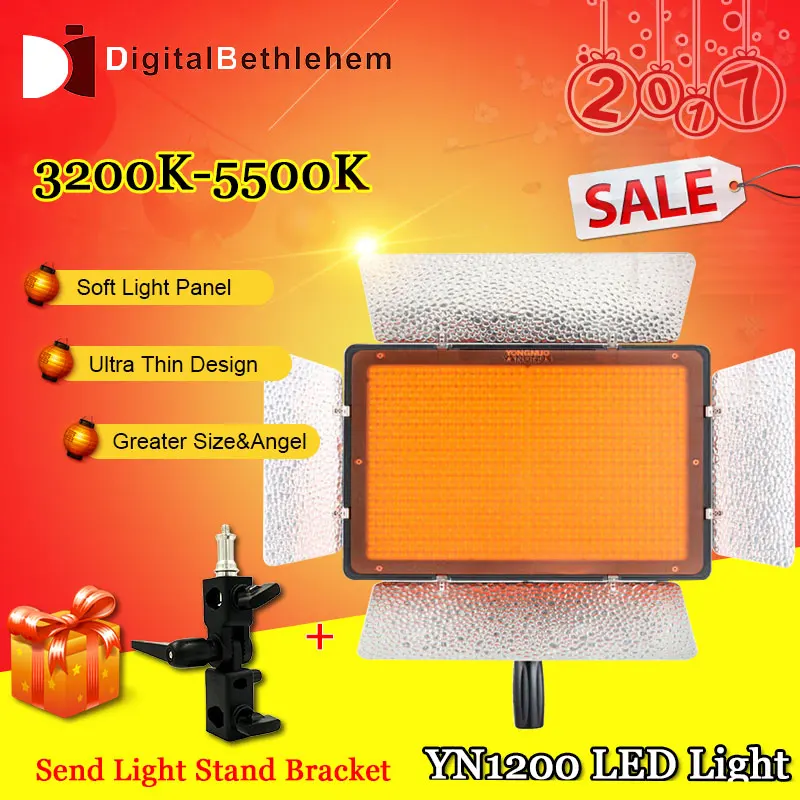 YONGNUO YN1200 LED Интеллектуальная СВЕТОДИОДНЫЕ лампы Видео Ультра Тонкий Большой