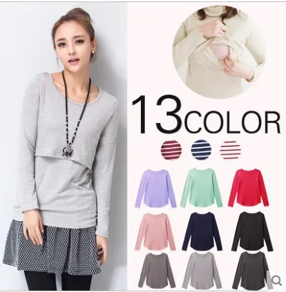 Весенняя одежда для беременных топы кормления грудью из чистого хлопка Одежда с