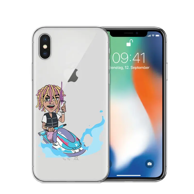 FUNNYRUI Hip Hop Raper Esketit Lil Pump Soft Silicone Case for iPhone 5 5S SE 6 6S Plus 7 7Plus 8 8Plus X 10 Phone Cover Cases |