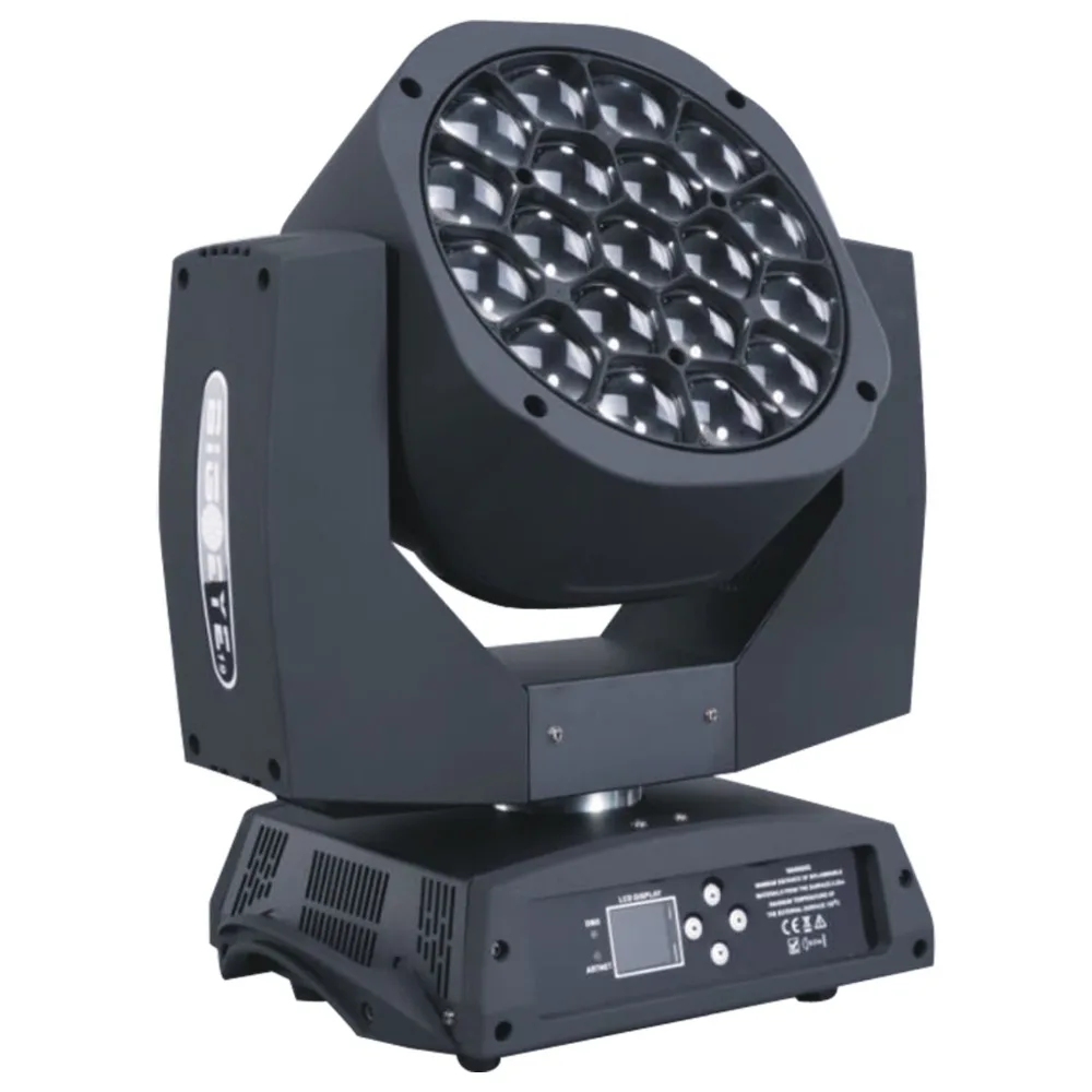 6pcs Zoom 19*15W RGBW 4IN1 Big Bee Eye Led Moving Head Light/Stage Event DMX512 Wedding Wash Beam moving head DJ disco light | Лампы и