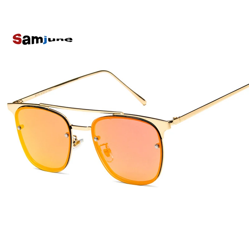 Samjune новые уникальные Винтажные Солнцезащитные очки женские квадратные оттенки