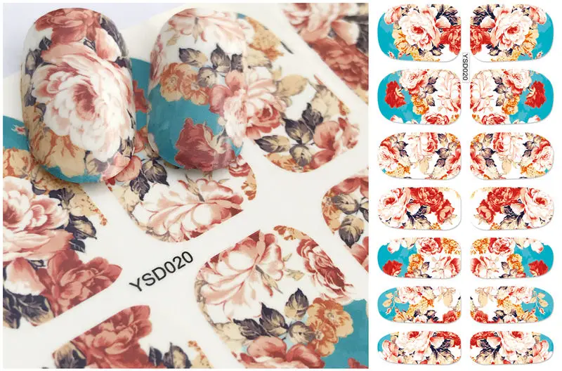 LCJ 1 лист DIY Переводные картинки для ногтей искусство переводная печать воды наклейки аксессуары для маникюрного салона