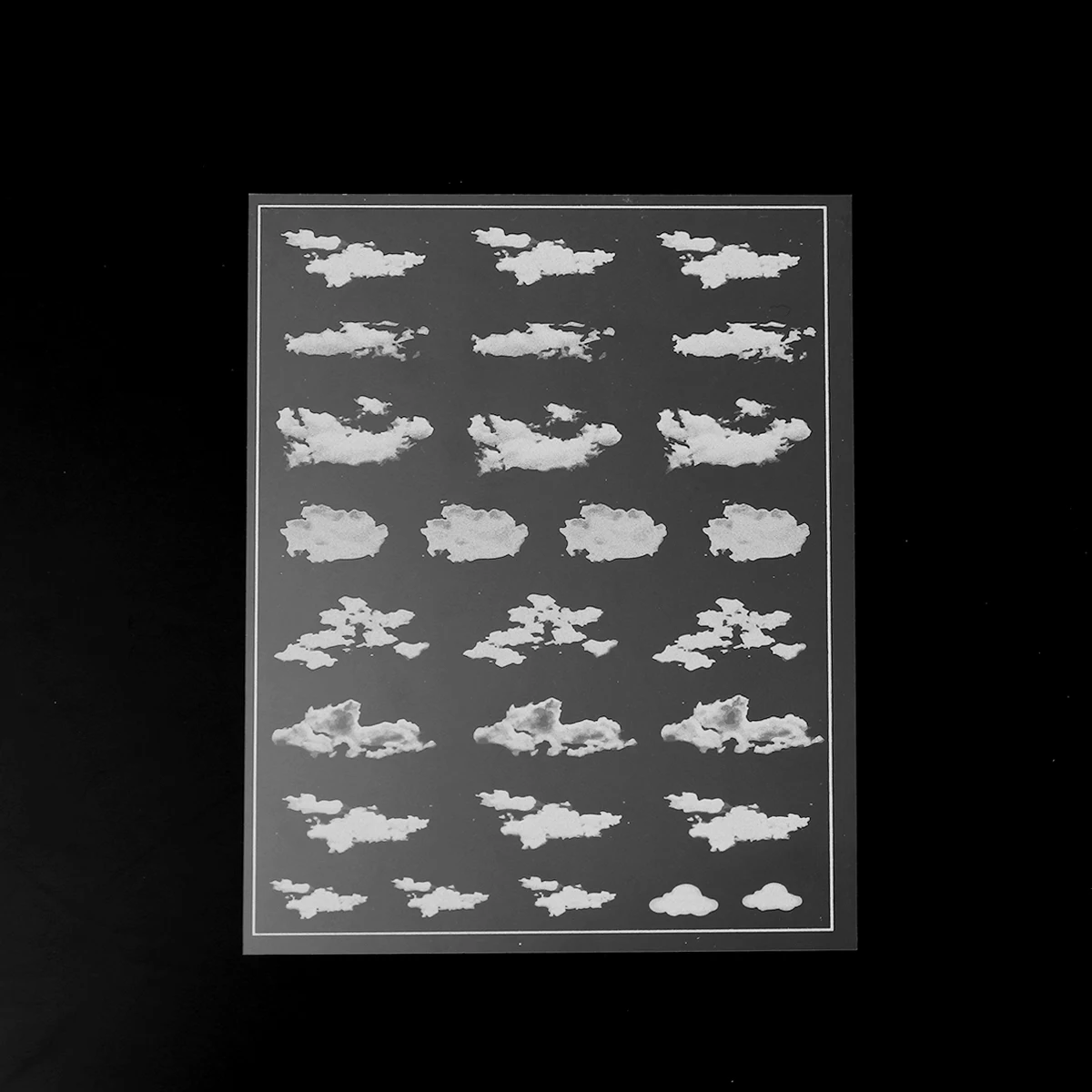 Наклейки Scrapbook Deco из смолы и ПВХ прямоугольные белые облачки 15 см (5 7/8 &quot) x 10 5 (4