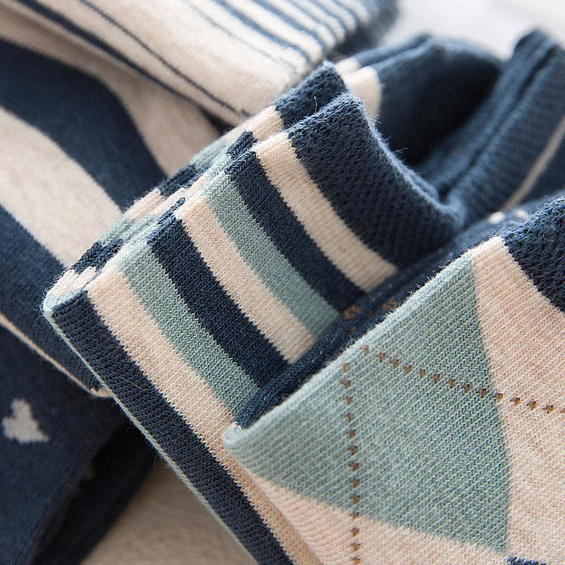 Забавные мужские носки сезон весна лето повседневные Модные в полоску с принтом