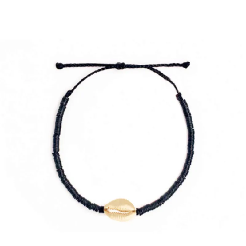 Bff Boho Cowrie ракушки браслеты для женщин аксессуары из полимерной глины веревочная