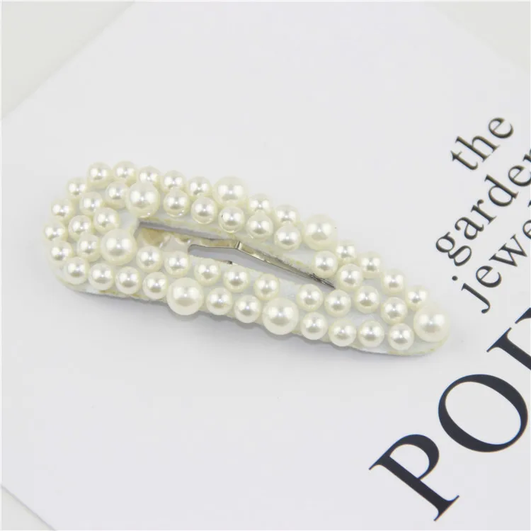 2019 Korea Women Pearl flower Hairpins Vintage Long Barrettes Hair Clip Crystal Metal Hollow Accessories Hairgrip hairgrips | Украшения и