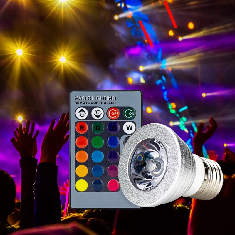 

5pcs RGB Led Holiday Lighting Bulb Remote Control Lamp Cup E27 4W 16 Color Variable Night Lights Outdoor Garden Wedding Decor
