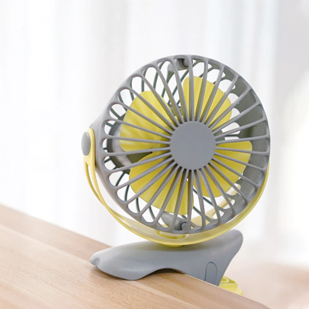 Портативный охлаждающий мини-вентилятор USB 4 скорости вращение на 360 градусов