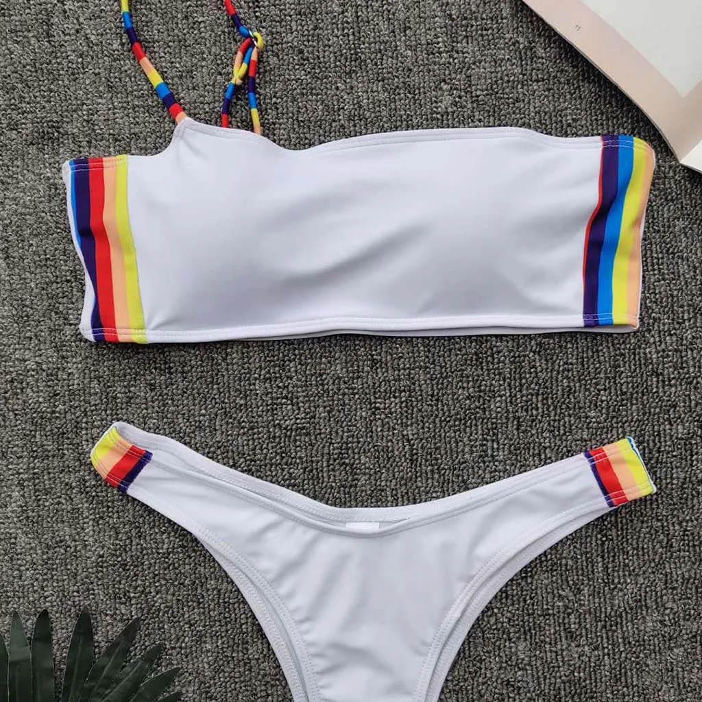 Женский купальник на одно плечо SAGACE однотонный купальный костюм с пуш-ап и