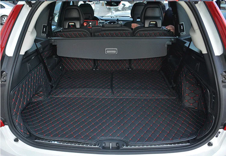 Коврик для багажника из волоконной кожи volvo xc90 2015 2016 2017 2018 2019 5 мест 7 автомобильные